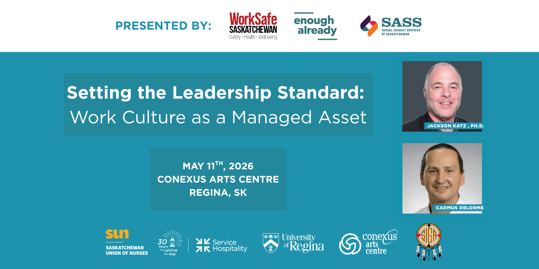 Setting The Leadership Standard: Work Culture as a Managed Asset - click here to buy tickets! 